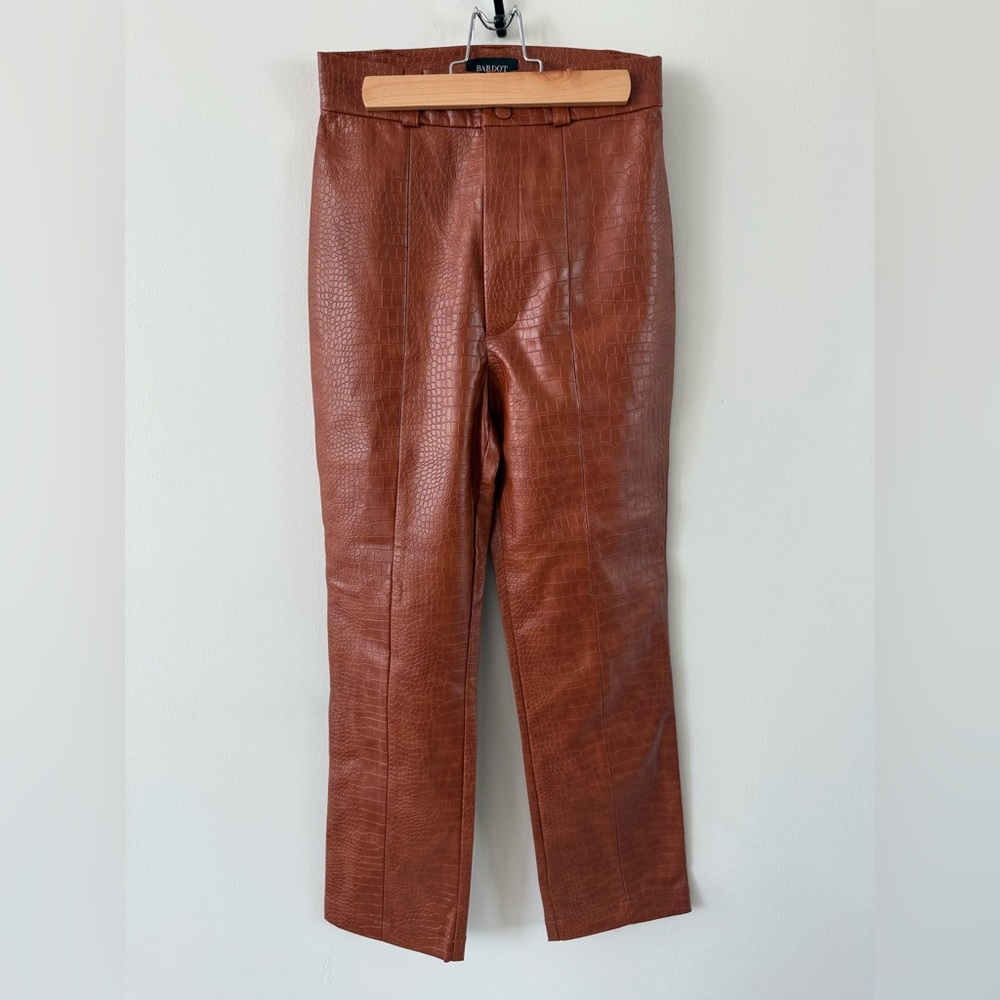 Bardot Women's Tan Leather Pants